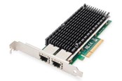 Adapter Sieciowy  (karta sieciowa, serwer druku, itp.) - DIGITUS - network adapter - PCIe - 10 Gigabit Ethernet x 2 - DN-10163