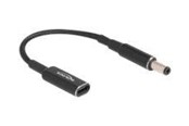 Kabel zasilajacy (wewnetrzny) - DeLOCK - power adapter - 24 pin USB-C to DC jack 5.5 x 2.1 mm - 15 cm - 60039