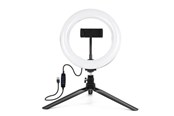 Statyw - Puluz Tripod Mount with 20cm LED Ring Vlogging - PKT3073B