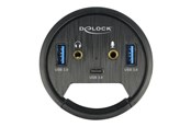USB hub - DeLOCK In-Desk Hub USB hub - 3 - Czarny - 62794