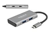 USB hub - DeLOCK - hub - 4 ports USB hub - 4 - USB 3.0 - Srebrny - 63260