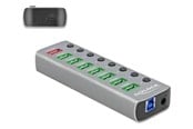 USB hub - DeLOCK - hub - 7 ports USB hub - 7 - USB 3.1 - Srebrny - 63264