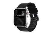 Smartwatch - akcesoria - Nomad - Active Band Pro - 44mm/42mm Silver Hardware Black Active Leather FKM - NM1A41SNW0