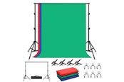 Akcesoria do aparatu i obiektywu - Puluz Photo studio background support 2x2m + Backdrops 3 pcs - PKT5204