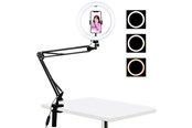 Statyw - Puluz Desktop arm stand with 26cm LED Vlogging Ring PKT3090B - PKT3090B