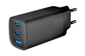 Telefon - Adapter i Ładowarka - Gembird Universal GaN USB charger QC 3.0 & PD 65W 2-port - Black - TA-UC-PDQC65-01-BK