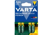 Bateria - VARTA Recharge Charge Accu Power AAA 1000 mAh 4-Pack (3+1) - 5703301494