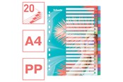 Archiwizacja i przechowywanie - Esselte Przekładki  Colour'Breeze A4 z indeksami, 20 przekładek, PP - 628502