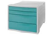 Archiwizacja i przechowywanie - Esselte Pojemnik z szufladami  Colour'Breeze, 4 szuflady Niebieski - 626284