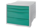 Archiwizacja i przechowywanie - Esselte Pojemnik z szufladami  Colour'Breeze, 4 szuflady Zielony - 626285