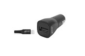Telefon - Adapter i Ladowarka - GEAR Charger 12-24V 1xUSB 2.4A Black Lightning cable 1m MFI C89 - 665090
