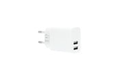 Telefon - Adapter i Ladowarka - GEAR Charger 220V 2xUSB-A 3.4A White - 665129