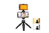Statyw - Puluz Live broadcast kit  tripod mount + LED lamp + phone clamp - PKT3131B