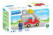 Playmobil - Playmobil 1.2.3 - Junior Wóz strażacki z drabiną - 71683
