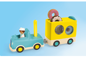 Playmobil - Playmobil 1.2.3 - Junior Szalony Donut Truck z funkcją układania w stos i sortowania - 71702