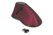 Myszka - DeLOCK - vertical mouse - 2.4 GHz - black / red - Vertical mouse - Optyczny - 5 przycisków - Czarny - 12528