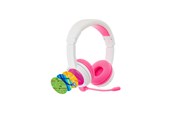 Słuchawki, zestaw słuchawkowy - onanoff BuddyPhones School+ Wireless - Pink - BT-BP-SCHOOLP-PINK
