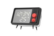 Dekoracje - MOB Speaker Alarm Clock with Light TV Retro Grey - TVC-80-GR1