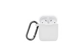 Telefon - Inne akcesoria - NORTH Airpods Protective Case Silicone Carabiner White - 616501