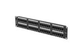 Akcesoria sieciowe - Lanberg Patch Panel 48-Port 2U 19" CAT6 UTP Black - PPU6-2048-B
