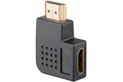 Kabel wyswietlacza - Pro HDMI - Angled Adapter 90° Horizontal - Black - 4040849657450