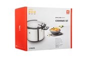 Patelnia - Zwilling SIMPLIFY - Cookware set with cover - 5 items - round - silver - 66870-005-0