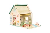 Zabawki drewniane - Classic World Wooden Dollhouse with Garden 10 pcs - 50563