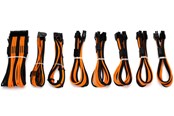 Kabel zasilający (wewnętrzny) - DUTZO Sleeved strumień kabel przedłużający Pro kit - Czarno / Pomarańczowy - DSC-PCEP30CMBO