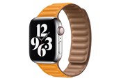 Smartwatch - akcesoria - Lippa Apple Watch Magnetic Leather Strap 42/44/45/49 - Yellow / Brown - LPAW033