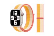 Smartwatch - akcesoria - Lippa Apple Watch nylon strap 38/40/41 - White/Yellow - LPAW020