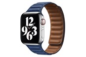 Smartwatch - akcesoria - Lippa Apple Watch Magnetic leather strap 38/40/41 - Navy Blue / Brown - LPAW002
