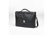 Torba, plecak i pokrowiec na laptopa - Samsonite Computer bag SIDAHO 15.6" Portfolio Leather Black - 29V*09002