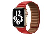 Smartwatch - akcesoria - Lippa Apple Watch Magnetic Leather Strap 38/40/41 - Red / Brown - LPAW060