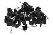Zarządzanie kablami - Nordic Quality Cable clip flat 3x5mm black 25 pcs. - 303781
