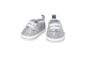 Lalki i akcesoria - Heless Doll Sneakers Glitter Silver 30-34 cm - 1471
