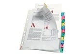 Archiwizacja i przechowywanie - Esselte - divider - 12 parts - for A4 Maxi - capacity: 30 sheets - tabbed - clear glass - 414170