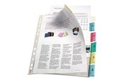 Archiwizacja i przechowywanie - Esselte - L-shaped folder - 6 parts - for A4 Maxi - capacity: 30 sheets - tabbed - clear glass - 414160