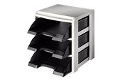 Archiwizacja i przechowywanie - Leitz Plus - letter tray - black light grey - 53270095
