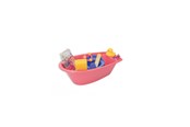Lalka, mis i akcesoria - Heless Doll bath with accessories 8 pcs. - 914