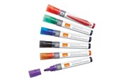 Przybory do pisania i rysowania - Nobo  Liquid Ink Whiteboard Pens Bullet Tip 12 Pack Assorted - 1901072