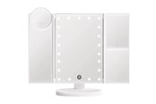 Lusterka kosmetyczne - UNIQ Hollywood trifold make up spejl - hvid - 4777-1