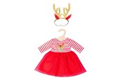 Lalki i akcesoria - Heless Christmas dress with Reindeer headband size 28-35 cm - 1151