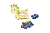 Lalki i akcesoria - Heless Doll Swimming set Dino 35-45 cm - 22