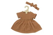Lalki i akcesoria - Heless Doll dress Brown with Ruffles 28-35 cm - 1425