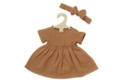 Lalki i akcesoria - Heless Doll dress Brown with Ruffles 35-45 cm - 2425
