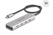 USB hub - DeLOCK - Hub - 10 Gbps with 35 cm Connection Cable - 4 Ports USB hub - 4 - Szary - 64231
