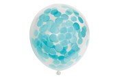 Zabawki - Globos Confetti Balloons Paper Confetti Baby Blue 30cm 6pcs - 1128002