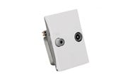 Kabel antenowy, zlacze - Triax Wall Outlet 2-way TD 241E White - 302587