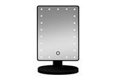 Lusterka kosmetyczne - Gillian Jones Makeup Mirror w. Heart LED Light & Touch Function Black - 5713982011494