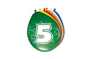 Zabawki - Folat BV Number Balloons 5 years 8pcs. - 08205